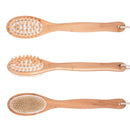 Exfoliating Wooden Body Massage Shower Brush Natural Bristle Bath Brush SPA Woman Man Skin Care Dry Body Brush with Long Handle