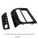 Autoradioblende 9 Zoll Rahmen Audio Einbauadapter Armaturenbrett-Verkleidungssätze für VW Golf G6/Voyage/Saveiro 2008-2012 Doppel-DIN-Radioplayer