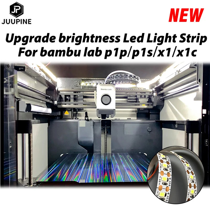 For Bambu Lab Light P1p P1s X1 X1C LED Light Strip LED Light Kit 5V 150cm IP44 High-end Lighting Lamp Super Bright For Bambulab