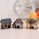 4Pcs House Miniature Figurine Fairy Garden Accessory Home Decoration Cartoon Animal Building Statue Resin Craft Doll Car