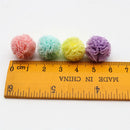 80/160 Pieces of 15mm Color Mesh Lace Ball DIY Children Clothes Hat Craft Plush Mesh Pendant Hairpin Jewelry Making Accessories