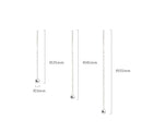 Stainless Steel Dangle Earring Geometric Ball Long Tassel Chain Drop Earrings For Women Minimalism Ear Line Kpop Jewelry