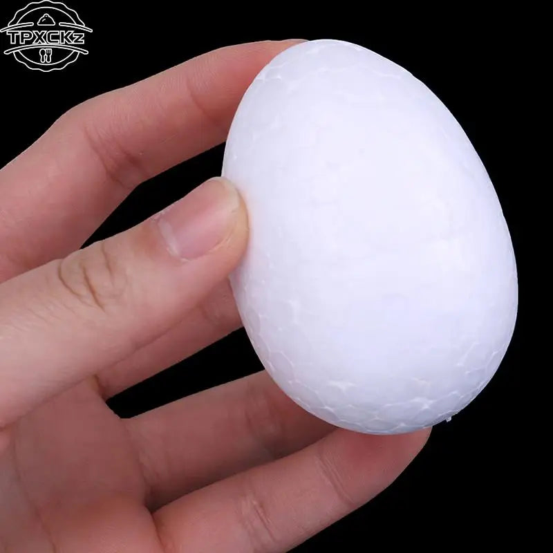 10pcs/set 3-7cm Modelling Polystyrene Styrofoam Foam Egg Ball For DIY Christmas Day Or Easter Day Decoration DIY White Craft