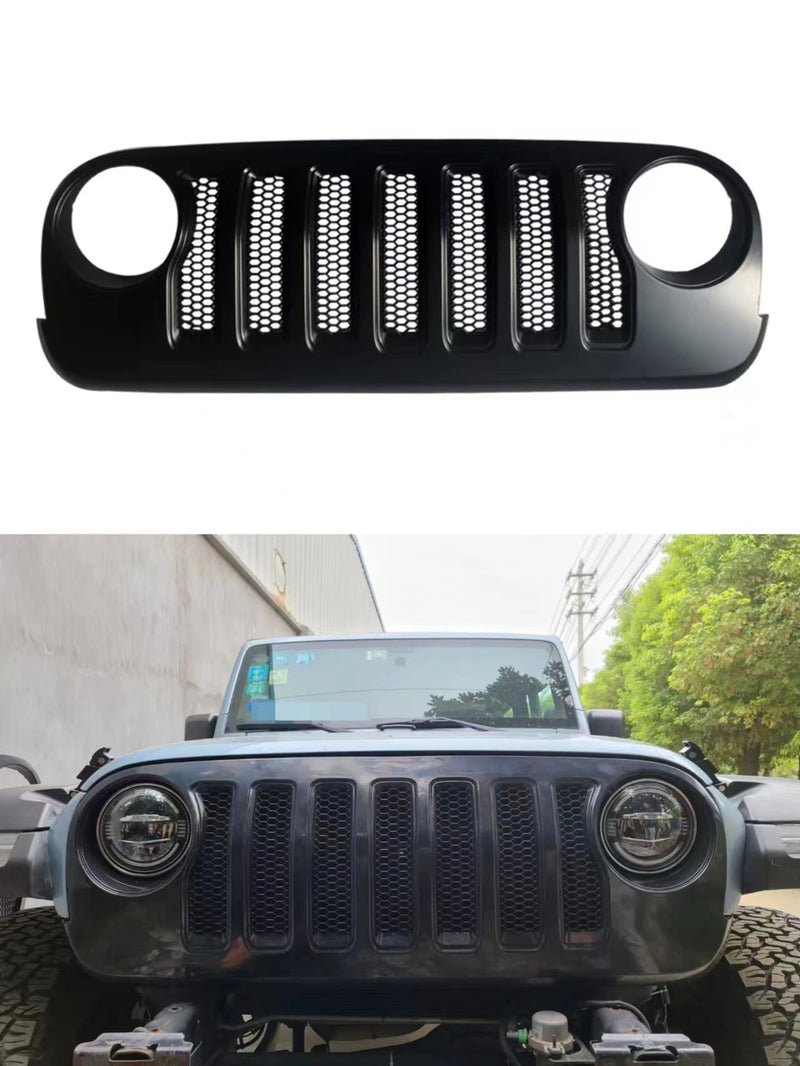 Black ABS Car Front Grille Grill JK to JL for Jeep for Wrangler 2007-2017 Car Accessories  J373