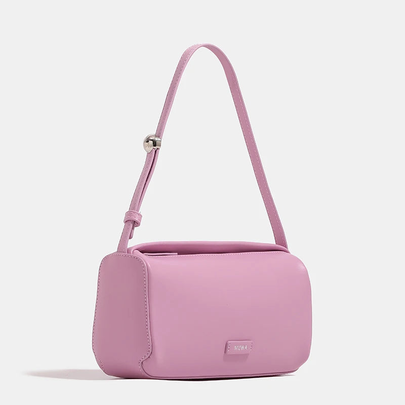 Solid Color Wallet And Handbag Luxury Designer Underarm Shoulder Bag PU Leather Simple High Quality Women Crossbody Bag Fashion