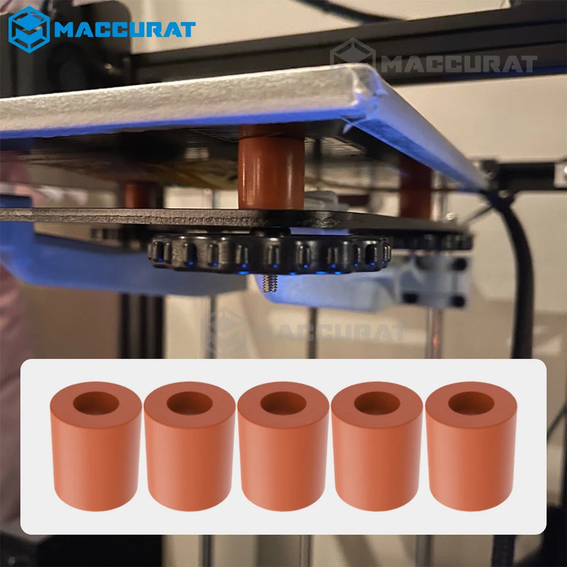3d Printer High Temperature Blcak Silicone Solid Spacer Hot Bed Leveling Column  Short for CR-10/ CR10S Ender-3 Pro MK3