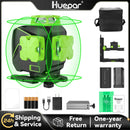 Huepar S04CG-LC Set 16 Lines Laser Level With Support 4D Self-leveling Cross Line Green Level Tiling Floor Laser Tools