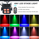 U'King 1/2Pcs 4X8W LED Square Par Light RGBWYP+CYAN Stage Lights Remote&DMX Controlled DJ Light For Wedding Party Bar Club Disco