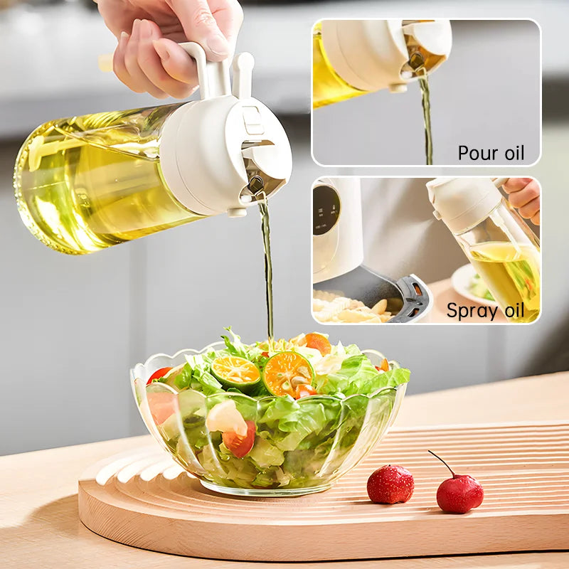 Oil Sprayer Oil Jar Kitchen Household Can Pour Oil Spray Bottle 2in1 Atomized Oil Spray Bottle Oil Spray Bottle Cooking Utensils