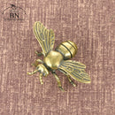 Solid Brass Honeybee Insect Figurines Miniature Tea Pet Funny Beetle Craft Collection Desktop Small Ornaments Home Decorations