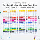 The Pigment Atelier | Ohuhu Honolulu Alcohol Marker Set, Refillable Dual-Tip (24–320 Colors)