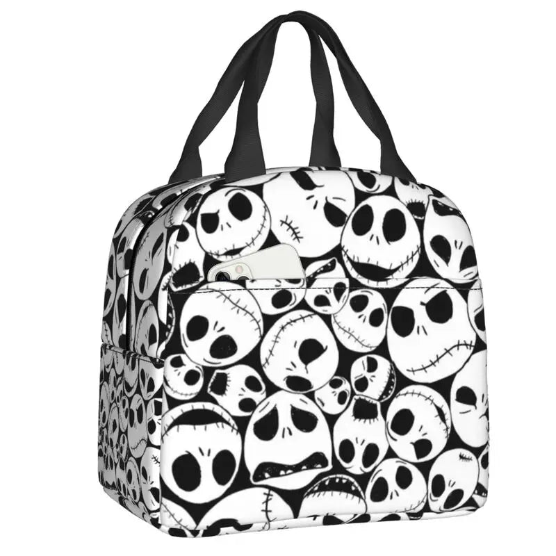 Custom Halloween Insulated Lunch Bag The Nightmare Before Christmas Portable Thermal Cooler Lunch Box Container Tote Bags