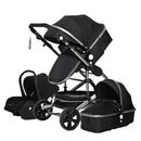 Luxurious Baby Stroller 3 in 1 Portable Travel Baby Carriage Fold Pram High Landscape Aluminum Frame Newborn Infant Stroller