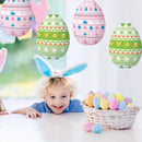 2/4Pcs Easter Paper Lanterns Easter Egg Shaped Hanging Decor Flower Chick Bunny Decorative Hanging Lanterns for Party Supplies