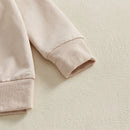 Baby Boy Easter Clothes Long Sleeve Round Neck Sweatshirt with Bunny Pattern Long Pants 2 Piece Set for Toddler Boys