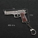 Mini Pistol Model Metal Alloy Material Cool Pistol Key Chain Children's Men's Accessories
