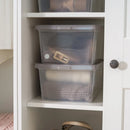 36qt/24.5qt/17qt Plastic Storage Bins with Lids, Stackable Totes, Containers 6-Pack/8-Pack, Durable and Functional