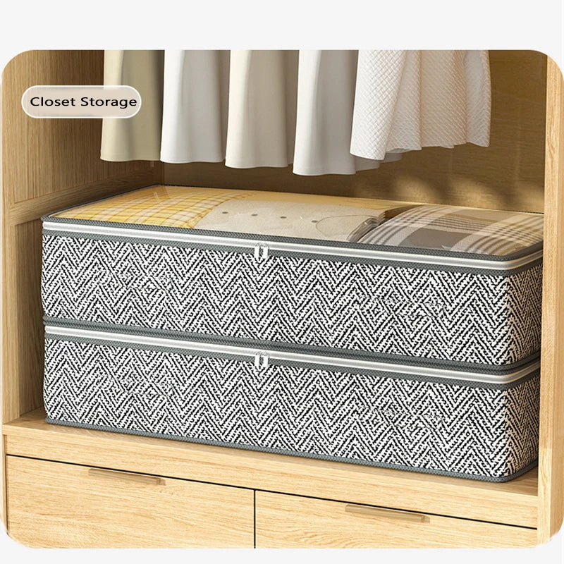 Portable Bed Bottom Storage Box Foldable Clothing Storage Box Waterproof Moisture-proof Household Storage Organizer