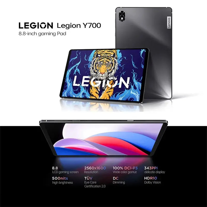 Global Firmware Lenovo LEGION Y700 Snapdragon 870 Esports 8.8inch 6550mAh 45W Charging 2560*1600 Tablet Android