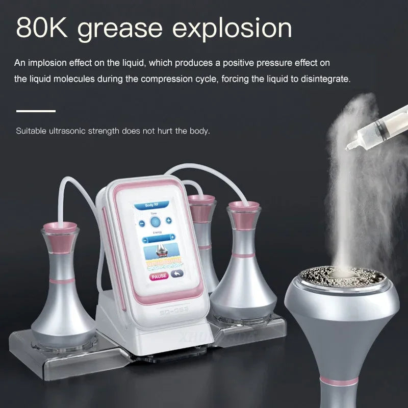 3 in 1 Tool 80K Cavitation Ultrasonic Body Slimming Machine Multi-Polar Frequency Anti-Wrinkle Rejuvenation Skin Lift Tighten