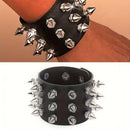 Punk Gothic Style PU Leather Faux Jewelry Collar Bracelet Bangle Bracelet,Male Female Lover Necklace Holiday Party Costume