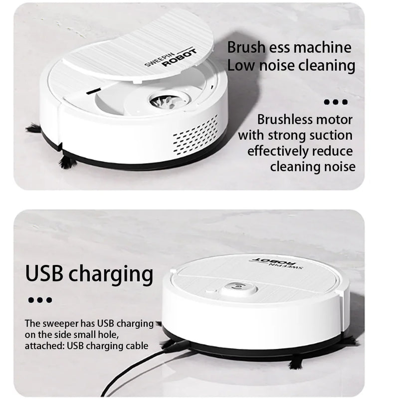 New Fully Automatic Sweeping Robot Sweep Vacuum Mopping Mini Cleaner Home Use Lazybones Intelligent 3 In1 Rechargeable Sweeper