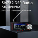 SI4732 0.5-108mhz LSB USB AM FM FM/AM Radio 1.9inch IPS Screen Mini Pocket Radio with Antenna All Band Radio Receiver