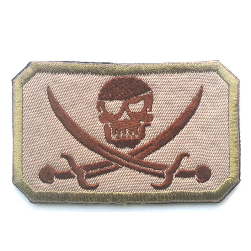 US NAVY SEALS Jolly Rogers Badge Military Patch Skull Morale Badge on Backpack Hat Tactical Hook&loop Patches on Clothes