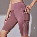 Damen Workout Leggings Fitness Nahtlose Mesh Sporttaschen Leggings Damen Fashion High Waist Leggings Damen Yoga Laufhosen