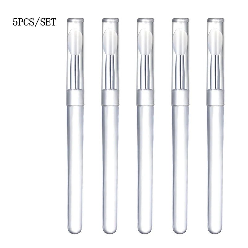 Soft Silicone Applicator Sticks Nail Powder Applying Manicure Brush Tools Washable Nail Art Silicone Pen For Uv Gel Polish