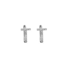 PONYKISS 925 Sterling Silver Needle Zircon Bend T Letter Hoop Earrings for Women Summer New Minimalist Exquisite Fashion Jewelry