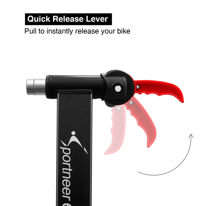 Sportneer Magnetic Stationary Bike Stand 6 Level Resistance Adjustable for Indoor Riding Bike Trainer for 26-28" & 700C Wheels