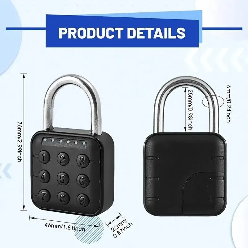 Tuya Lock Smart Biometric Fingerprint Lock Tuya Door Electronic Lock Keyless Quick Unlock Digit Code Padlock IP67 Waterproof