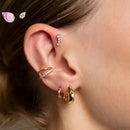 925 Sterling Silber Nadel Metall Runde Twist Creolen für Frauen Europa und Amerika Persönlichkeit Punk Rock Ohrringe Schmuck