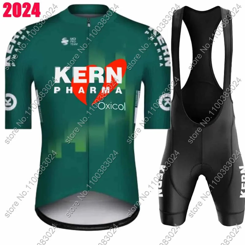 2024 Kern-Pharma Team Cycling Jersey Set Summer Men Bicycle Spain Clothing Road Bike Shirts Suit Bicycle Bib Shorts MTB Maillot