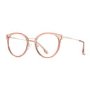 Woman Optical Eyeglasses Metal Legs and Acetate Rim Spectacles for Women Prescription Eyewear Glasses Frame Cat-Eye Style