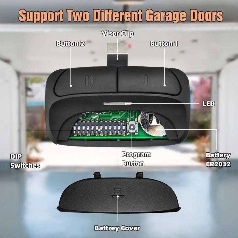 Remote Control for Gate Universal Garage Door Remote Compatible for Linear Gate Door Opener 300-390mhz