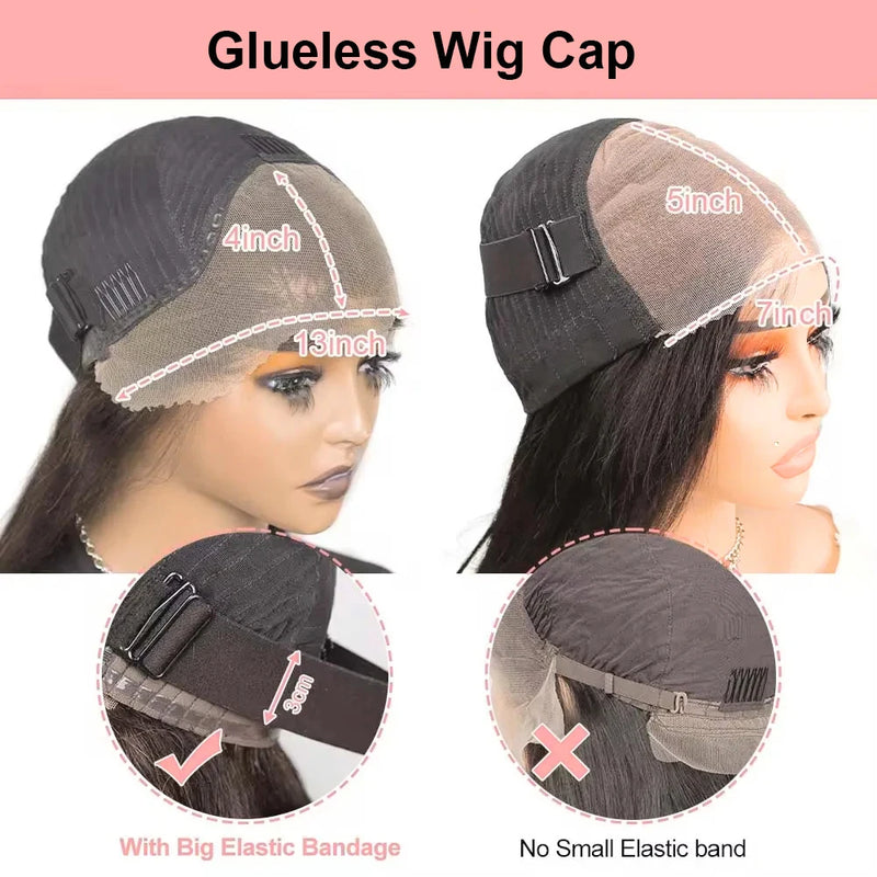 4/27 Highlight Curly Glueless Wigs Human Hair Ombre Colored Deep Wave 7x5 Lace Closure Wig Human Hair Wigs Pre Cut Ready To Wear