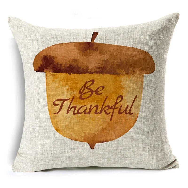 Thanksgiving Pumpkin Plant Pillowcases Linen Decor Throw Cushion Cover For Car Sofa Pillowcase Outdoor Garden Home Decoration