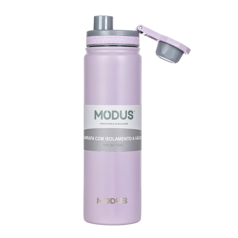 MODUS Water Bottle with Flip Lid, Stainless Steel, Double Wall Vacuum Water Cup for Outdoor Sports, 750ml