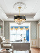 Modern crystal chandelier, three-layer crystal chandelier, suitable for dining and living rooms, E12 * 5 light bulbs (excluding