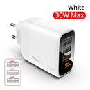 PZOZ USB Typ C Ladegerät 30W Schnellladung QC 3.0 PD 20W Quick Charge LED-Anzeige für iPhone 14 13 12 Pro Max Plus Samsung Xiaomi