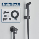 Black Single Cold Water Toilet Bidet Sprayer Faucet Bathroom Stainless Steel 304 Nickel Shower Bidet Wall Mounted Woman Cleaner