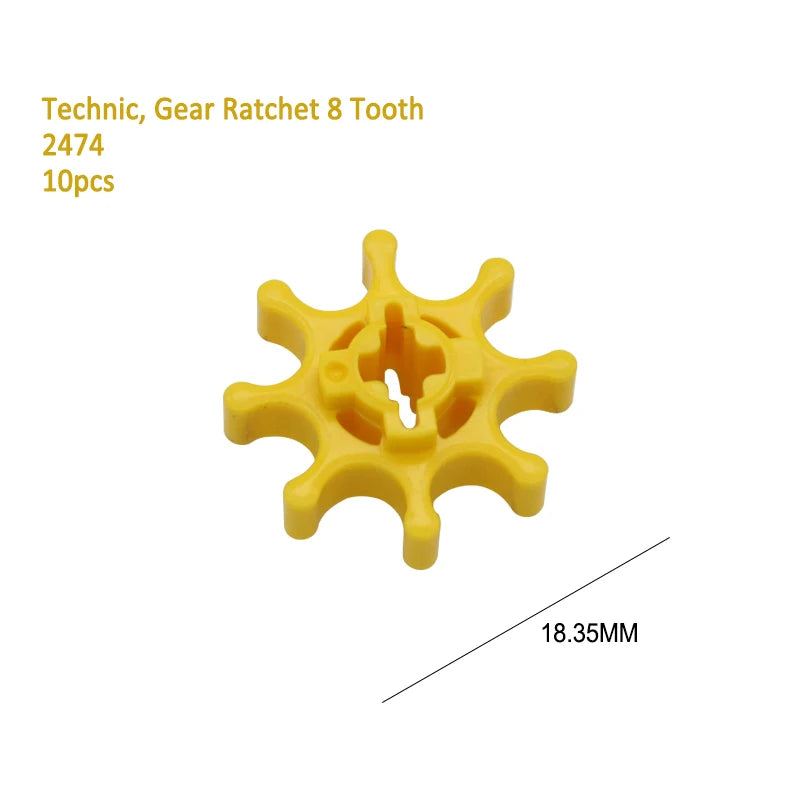 MOC Techncial Gear Tooth Parts Differential Housing 65413 65414 69761 69762 Kit Building Blocks Car Brick with Clutchs Toys