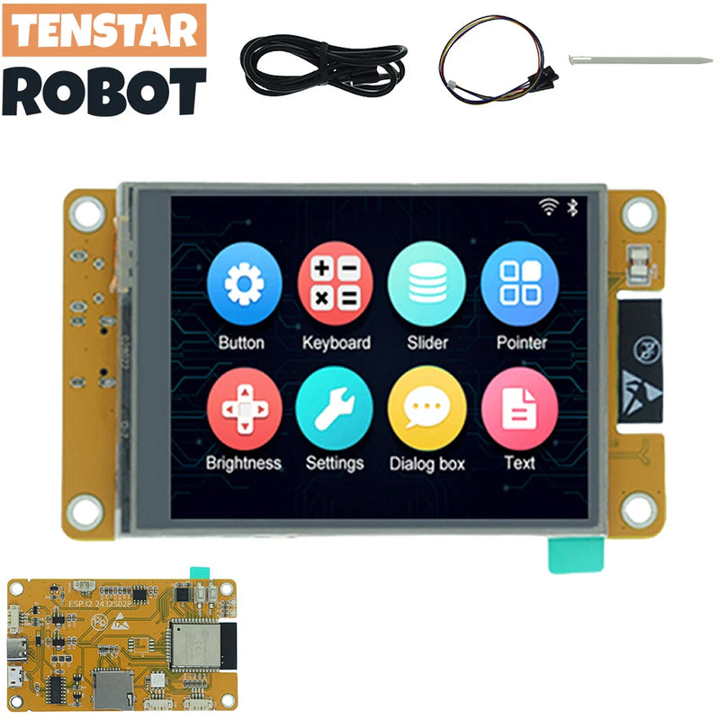 TENSTAR ROBOT ESP32 LVGL WIFI&Bluetooth Development Board 2.8 Inch 240*320 Smart Display Screen TFT Module With Touch