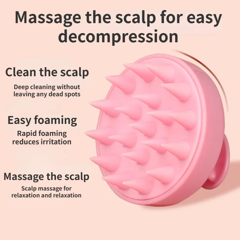Silicone Shampoo Scalp Hair Massager Head Body Scalp Massage Brush Comb Hair Washing Comb Shower Brush Bath Spa Massage Brush