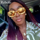 Unique Y2K Candy Color Square Sunglasses Women Fashion Design Punk Cool Girls Sunglasses Luxury Brand Popular Shades Oculos