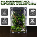 Reptile Acrylic Enclosure High Transparency Habitat Tank for Spider Mantis Gecko Corn Snake Breeding Box with Ventilation Holes