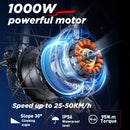 BURCHDA RX80 E-Bike 1000W Motor für Erwachsene 48V17.5AH Elektrofahrrad 26 Zoll 4.0 Fat Tires Schneefahrrad Mountainbike MTB OFF-Road