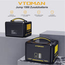 VTOMAN Jump 1500 Extra Battery 1548Wh, Backup LiFePO4 (LFP) Battery Jump 1000 & Jump 1500X & Jump 1800 Power
